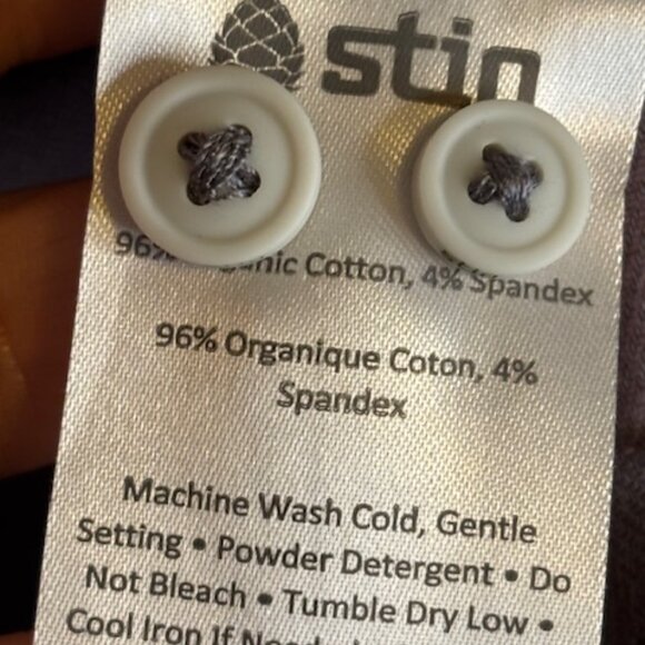 Stio Blouse Women's Size Medium Plaid Outdoor Pink Gray Button Down - Picture 4 of 4